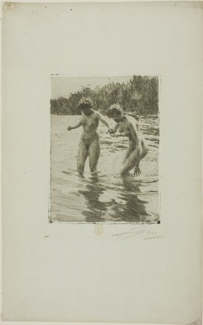 To Badegæster af Anders Leonard Zorn