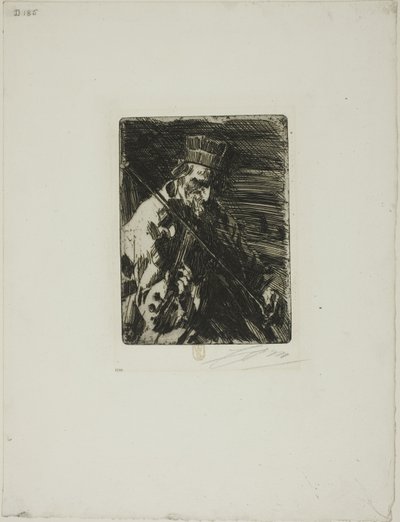 Landsbyens violinist af Anders Leonard Zorn