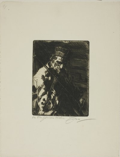 Landsbyens violinist af Anders Leonard Zorn
