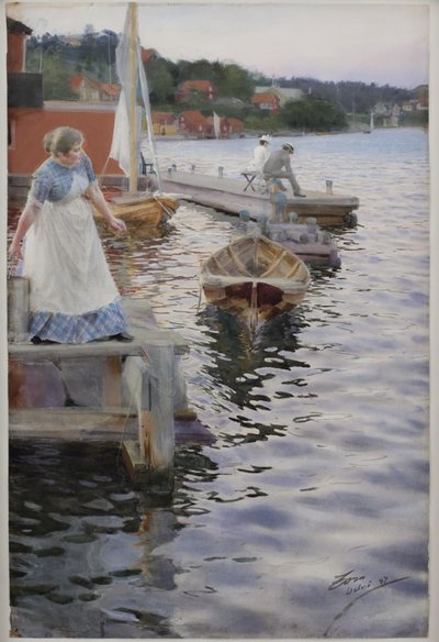 Bølger der skvulper af Anders Leonard Zorn