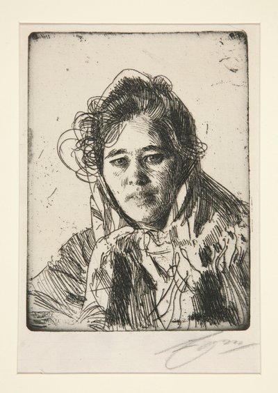 Ung pige fra Mora (Krakberg af Anders Leonard Zorn