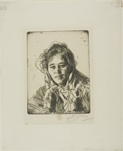 Ung pige fra Mora (Kråkbergs Anna) af Anders Zorn