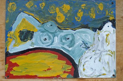 BLÅ KVINDE NØGEN af Ando Gilardi