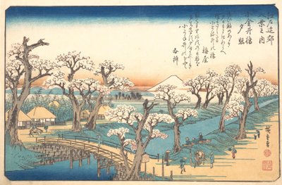 Aftenglød ved Koganei-grænsen, 1800-tallet. af Ando Hiroshige