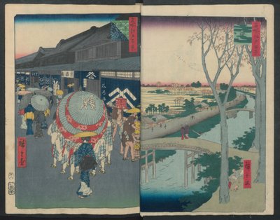 Hatsune Rideplads, 1856-58., 1856-58 af Ando Hiroshige