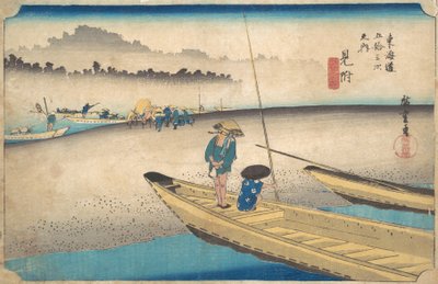 Fundet, Tenryu River færge, S lyd. 29. af Ando Hiroshige
