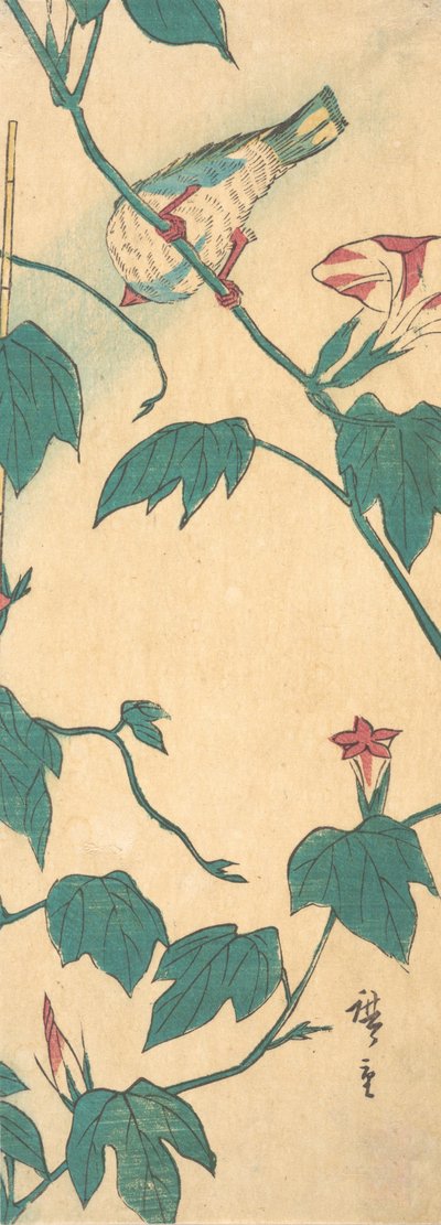 Morgen herligheder og fugl, 1840-50., 1840-50. af Ando Hiroshige