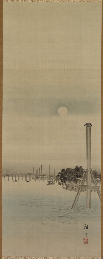 Nattescene ved Sumida-floden, 1800-tallet. af Ando Hiroshige