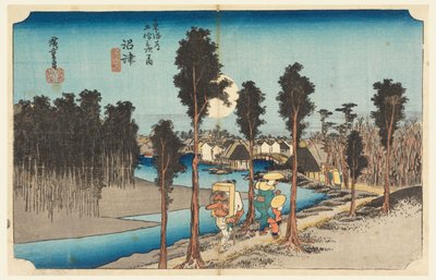 Numazu Eve person g, medlem af treoghalvtreds S tachi lyd s f te bygrad lavere d (bygrad goshuzan tsugi) af Ando Hiroshige