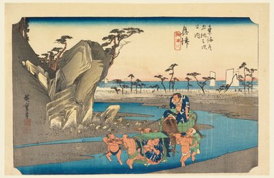 Pastor Okitsu, medlem af treoghalvtreds S tachi sound of te urbanity lower d (Urban grad goshuzan tsugi) af Ando Hiroshige