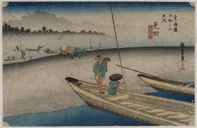 Billede af Tenryu-floden nær Mitsuke Station 29..., 1833. af Ando Hiroshige