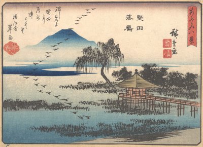 Returner gæs ved Catata, 1857., af Ando Hiroshige