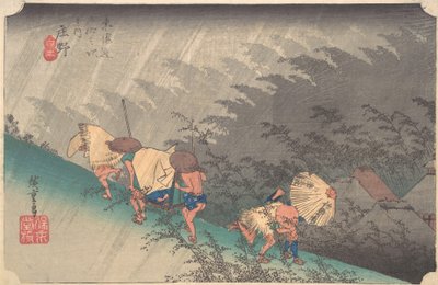 Sudden Shower in Shono, ca. 1833-34., ca. 1833-34. af Ando Hiroshige