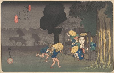 Suhara, fra The Sixty-nin Stations of the Kisokaido, ca. 1838., ca. 1838. af Ando Hiroshige