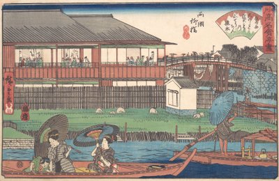 Te Ono At Rokuni Yanagibashi, ikke? 1835-42. , myg. 1835-42. af Ando Hiroshige