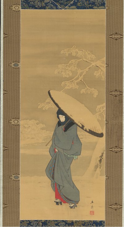 Woman Walking in the Snow, 1840