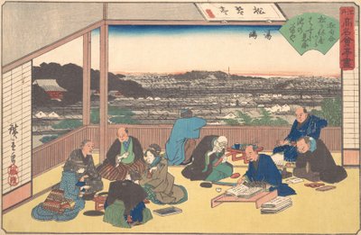 Yushima Matsu Kane eller? 1840. , myg. 1840. af Ando Hiroshige
