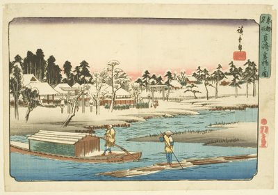 C slid r slid t r a f hånd r S w først af Ando or Utagawa Hiroshige