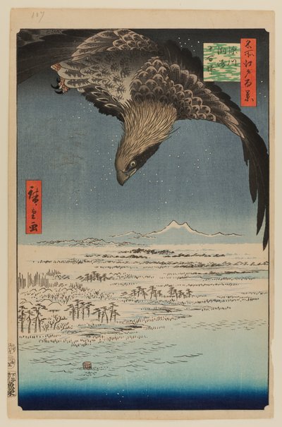 Fukagawa Susaki og Jumantsubo af Ando or Utagawa Hiroshige