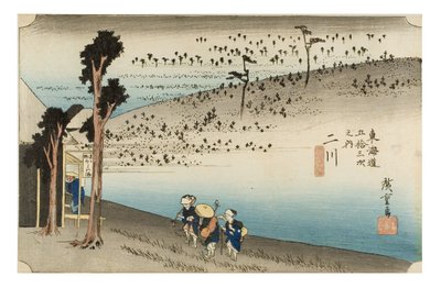 Futagawa: Monkey Plateau fra serien The Fifty-three Stations of the Tokaido, ca. 1831-1834 (træsnit på papir) af Ando or Utagawa Hiroshige