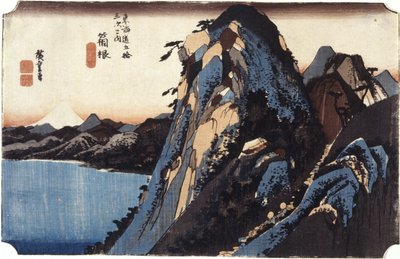 Hakone (træblok i farver) af Ando or Utagawa Hiroshige