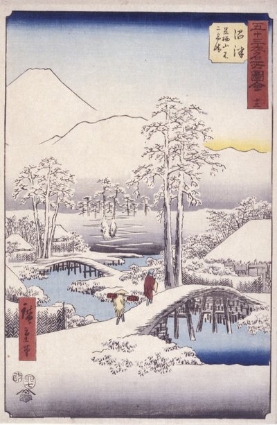 Humazu Station af Ando or Utagawa Hiroshige