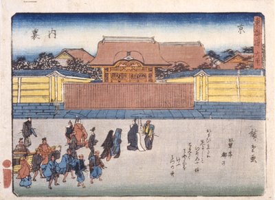 Kyoto-kejserens Palads af Ando or Utagawa Hiroshige