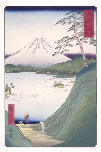 Misaka-pas i Kai-provinsen (Kai Misakagoe) (træbloktryk i farver) af Ando or Utagawa Hiroshige