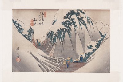 nr. 29, Wada (farvet træbloktryk) af Ando or Utagawa Hiroshige