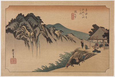 Sakanoshita: Fusete Mine (Sakanoshita, Fusete Mine) af Ando or Utagawa Hiroshige