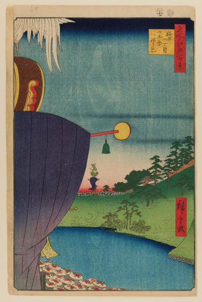 Sanno Festival Procession ved Kojimachi l-Chome af Ando or Utagawa Hiroshige