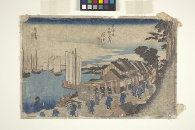 Shinagawa Bibliotek Satachi af Ando or Utagawa Hiroshige