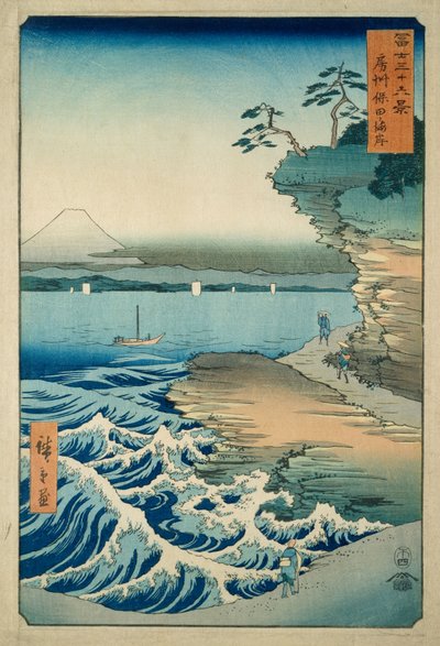 Kysten ved Hota i Awa-provinsen af Ando or Utagawa Hiroshige