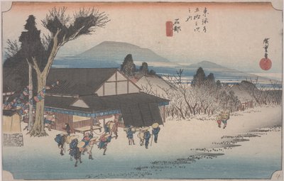 Landsbyen Mekawa af Ando or Utagawa Hiroshige