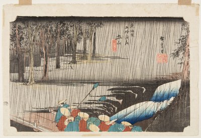 Tsuchiyama: Forårslinje af Ando or Utagawa Hiroshige
