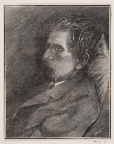 Portræt af J.P. Jacobsen af André Bork