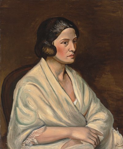 Buste af en kvinde iført sjal af Andre Derain
