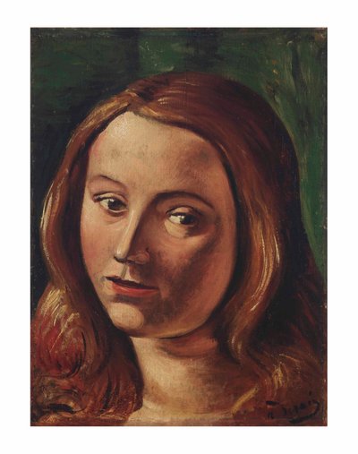 Ung kvindes hoved af Andre Derain