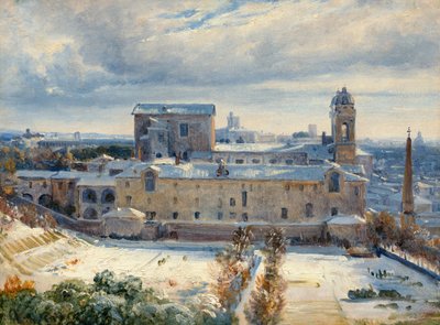 Santa Trinità dei Monti i sneen af André Giroux