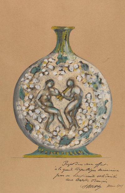 Vase med dansende figurer af André Metthey