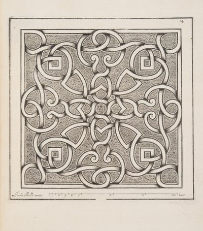 Design for Parterre, fra Theatre des Plans et Jardinages, pub.1652 af André Mollet