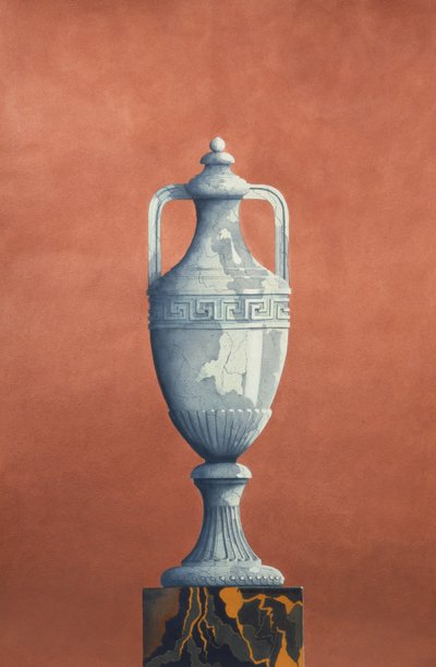 Blå marmor amfora af Andras Kaldor