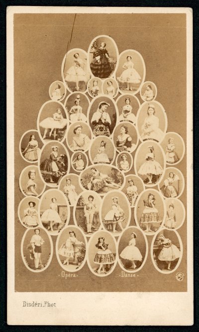 Balletdansere fra Paris Opera (s/h foto) af Andre Adolphe Eugene Disderi