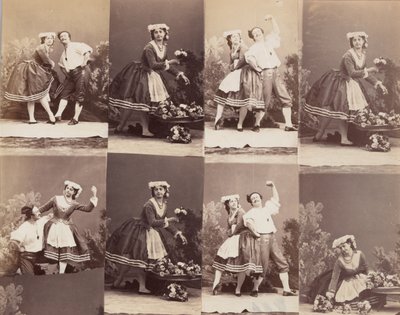Eugenie Schlosser og Coralli, 1863. af Andre Adolphe Eugene Disderi