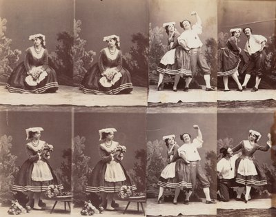 Eugenie Schlosser og Coralli, 1863. af Andre Adolphe Eugene Disderi