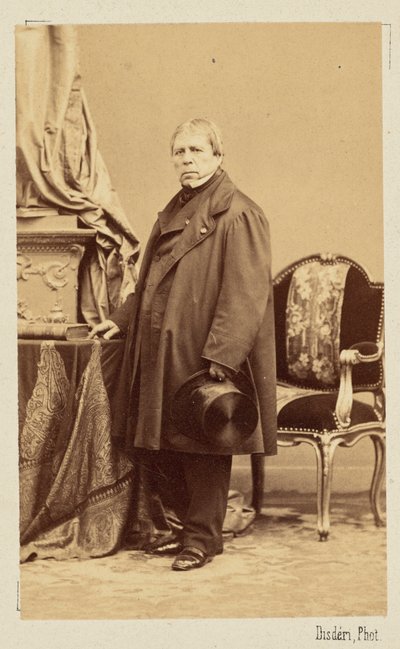 Jean-Auguste-Dominique Ingres, ca 1860. af Andre Adolphe Eugene Disderi