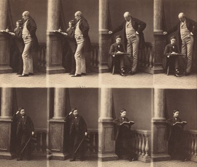 Mr. Jadin og søn, ca. 1860. af Andre Adolphe Eugene Disderi