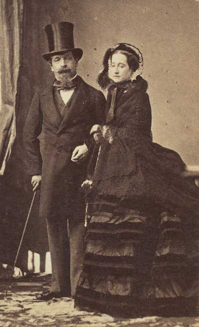 [Napoleon III og kejserinde Eugenie], ca. 1865. af Andre Adolphe Eugene Disderi
