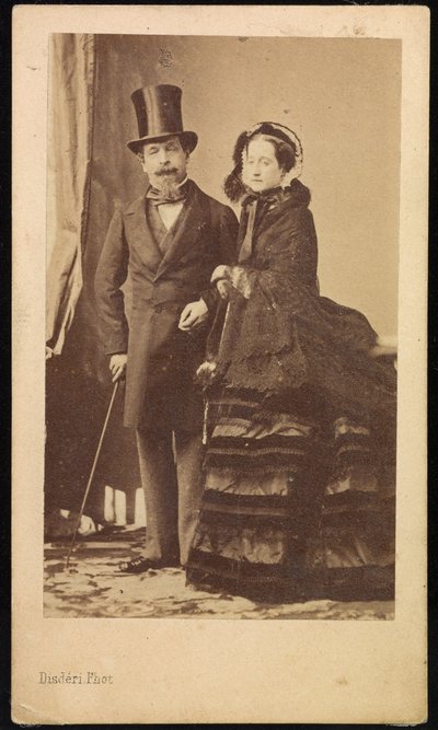 Napoleon III og Eugenie af Andre Adolphe Eugene Disderi