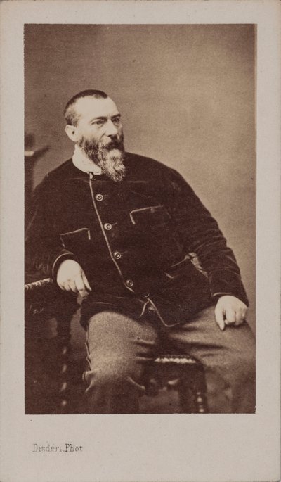 Portræt af Alphonse Karr 1808-1890. af Andre Adolphe Eugene Disderi